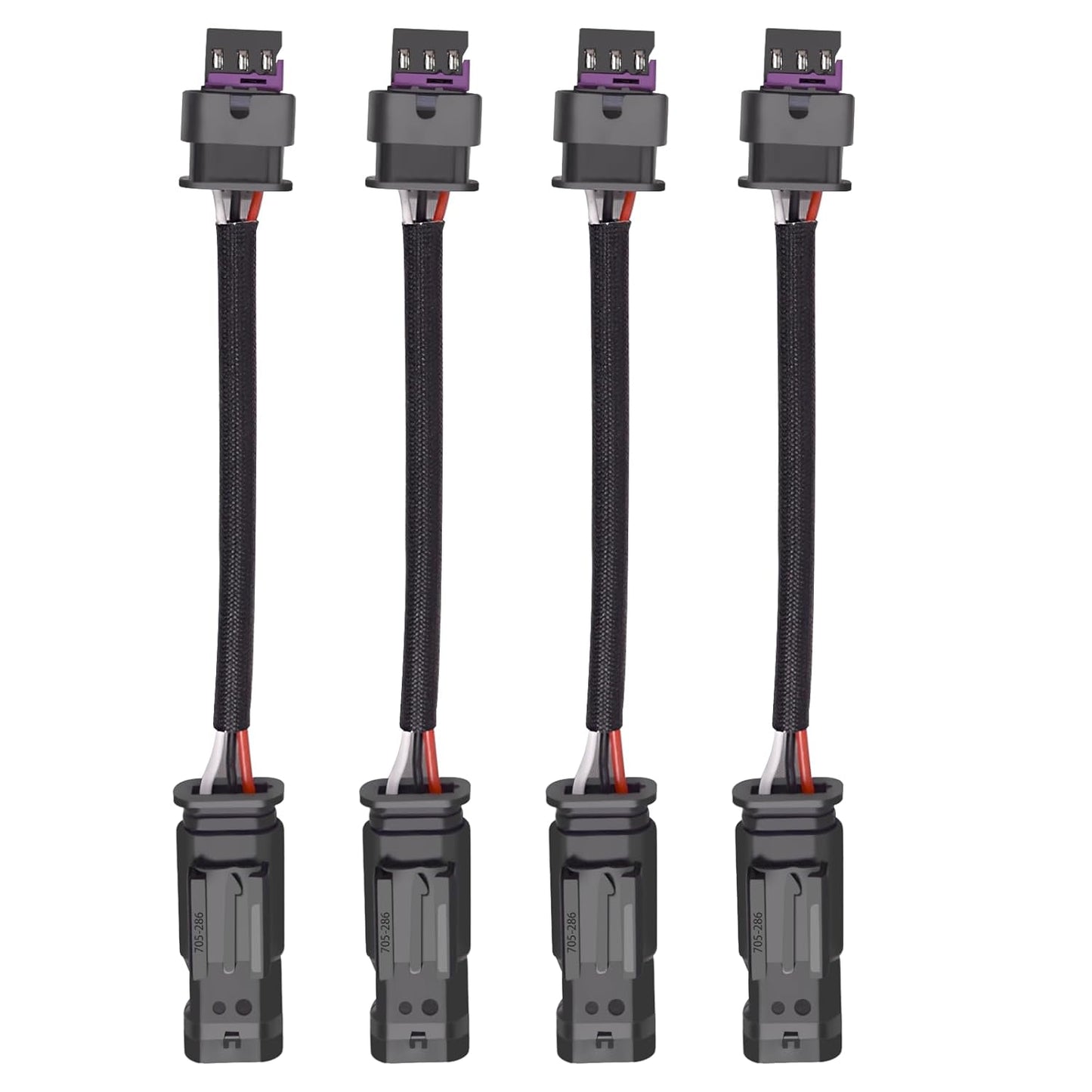 4-Piece 3-Pin Harness Extension Kit for Camshaft Adjuster Magnet Compatible with Mercedes-Benz M278 4.7L Engine (2011-2020)
