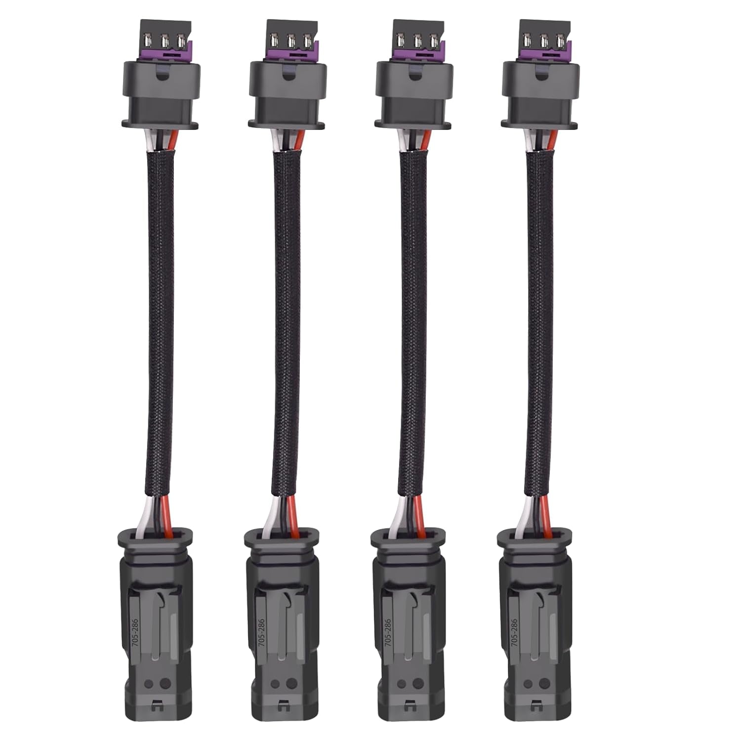 4-Piece 3-Pin Harness Extension Kit for Camshaft Adjuster Magnet Compatible with Mercedes-Benz M278 4.7L Engine (2011-2020)