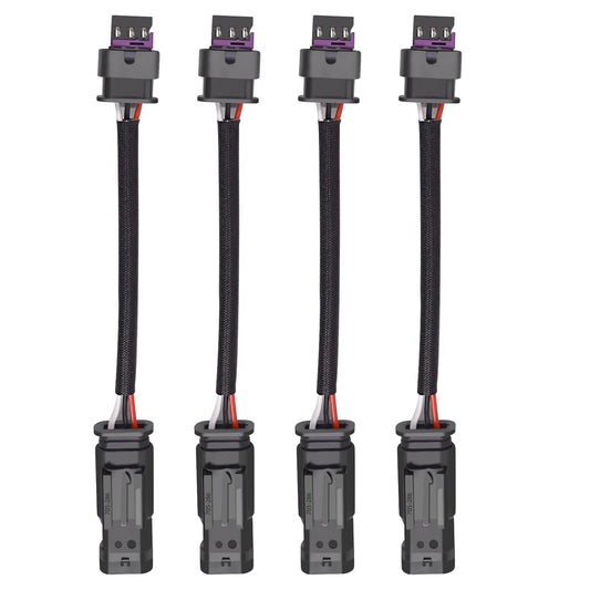 4-Piece 3-Pin Harness Extension Kit for Camshaft Adjuster Magnet Compatible with Mercedes-Benz M278 4.7L Engine (2011-2020)